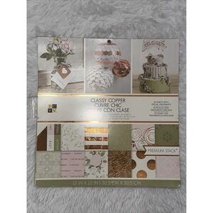 DCWV  12"x12" Printed Cardstock Stack Classy Copper Luxe Premium Stack C8